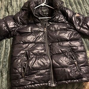 Black Guess Puffer Coat
